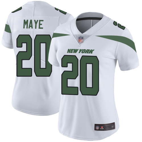 New York Jets Limited White Women Marcus Maye Road Jersey NFL Football #20 Vapor Untouchable